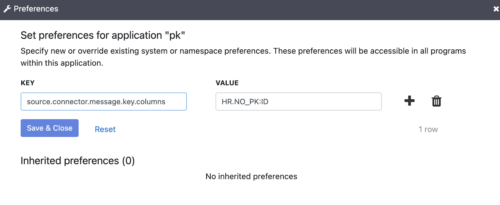 Go to Preferences and set the primary key parameter.