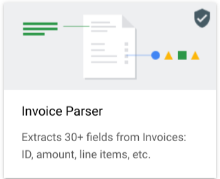 Selecciona Invoice Parser como tipo de procesador