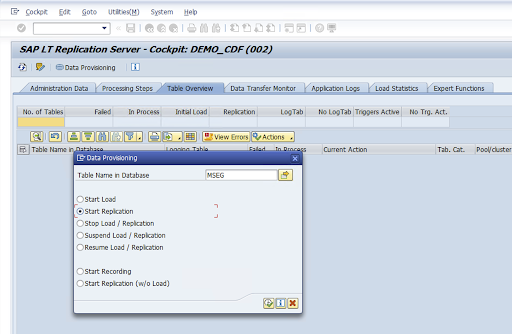 Select the replication scenario