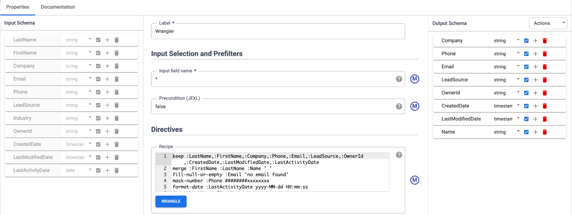 Transform data