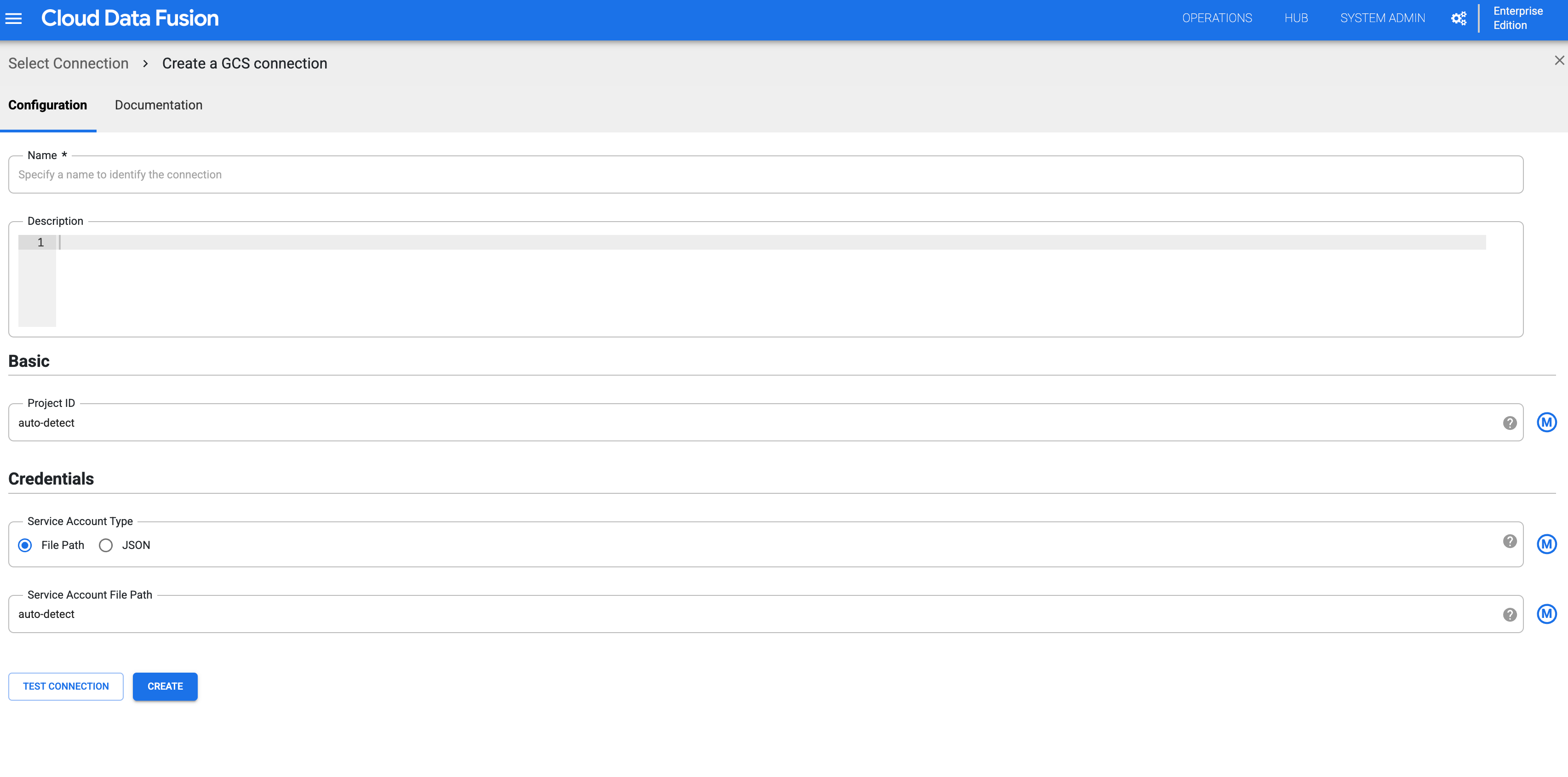 在 Cloud Data Fusion 中建立 Cloud Storage 連線