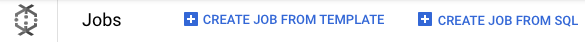  Botão &quot;Criar job com base no modelo&quot; do consoleGoogle Cloud 