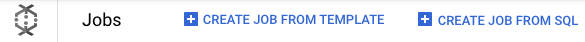Google Cloud console Create Job From Template Button