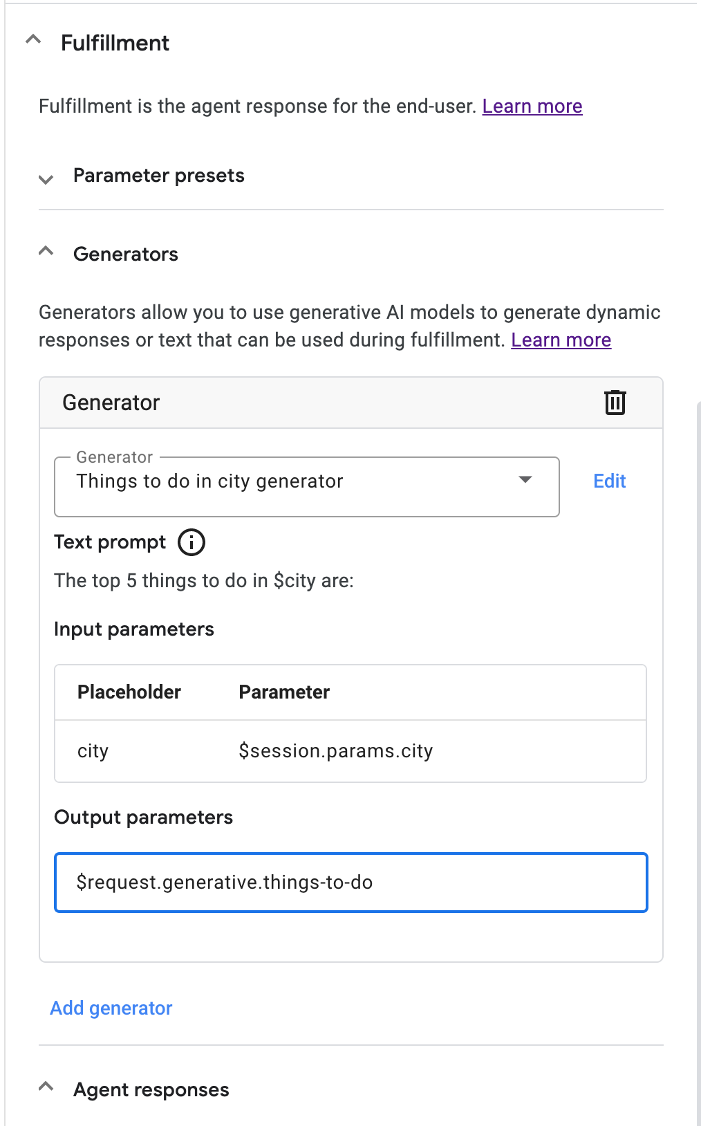 Menggunakan generator