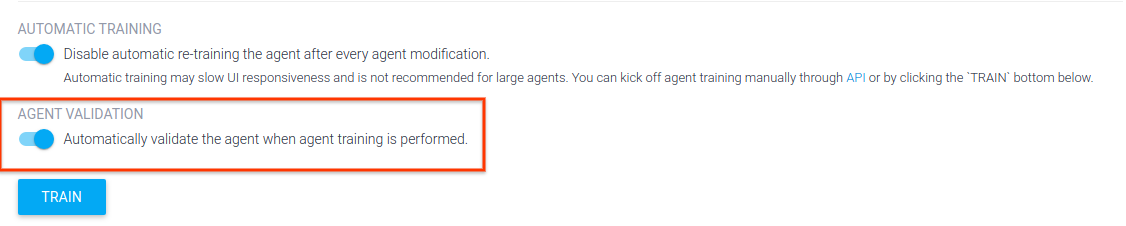 Agent validation screenshot