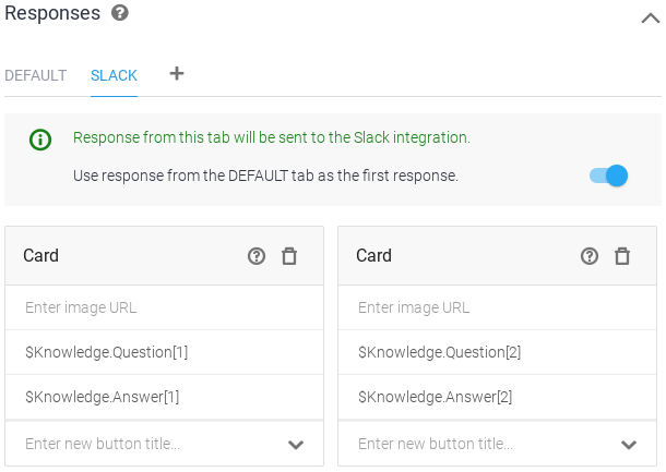 Screenshot der Integration von Wissensconnectors