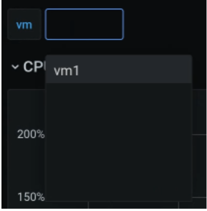 Choose the VM to view.
