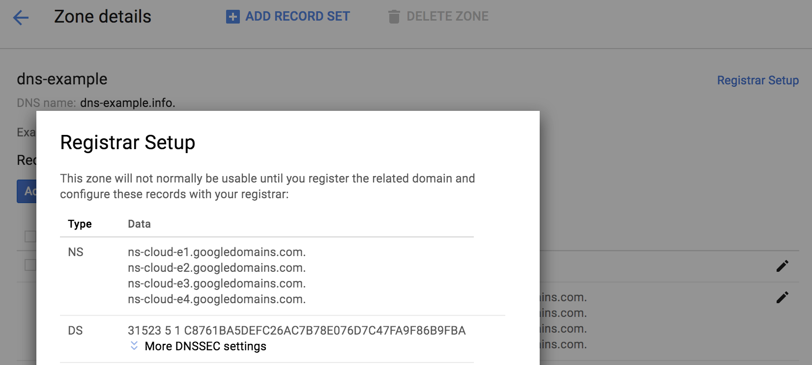 Página de configuración del registrador