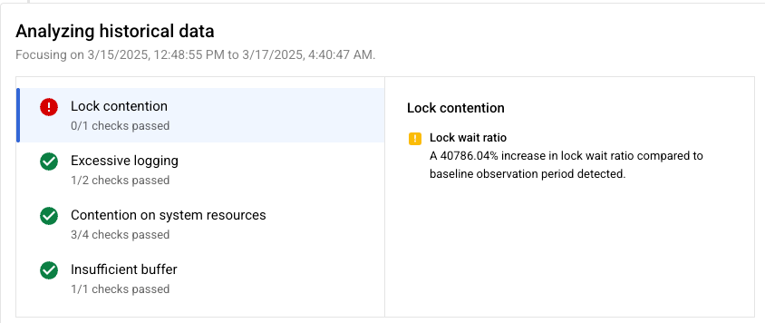 Situación y pruebas de Cloud SQL para PostgreSQL