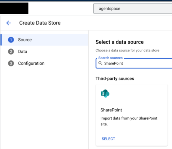 利用可能な DAA ソースで SharePoint を検索する