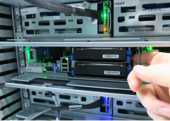 Un rack sin protección de hardware.