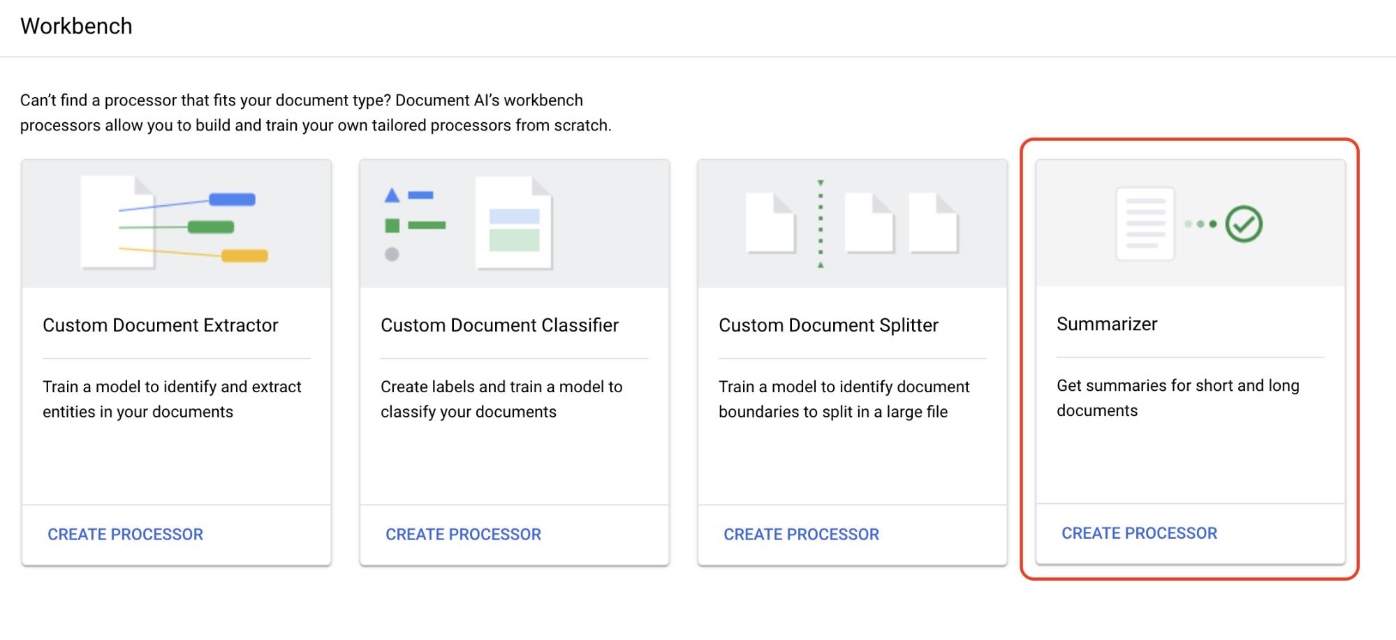 Build a document summarizer in the Google Cloud console | Document AI