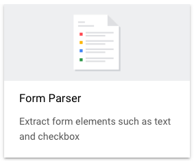 Form Parser option in UI