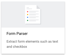 Option „Formularparser“ in der Benutzeroberfläche