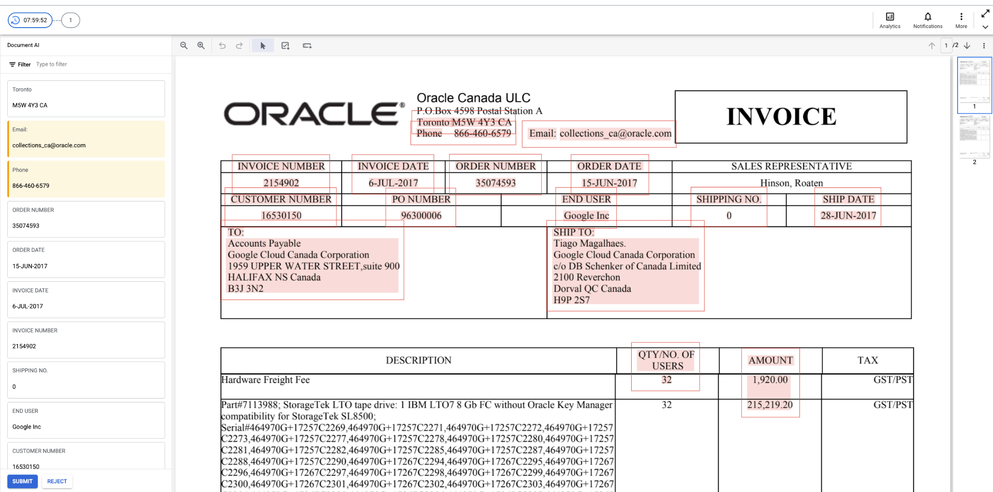 Interface utilisateur du libelléur de l&#39;analyseur de formulaires