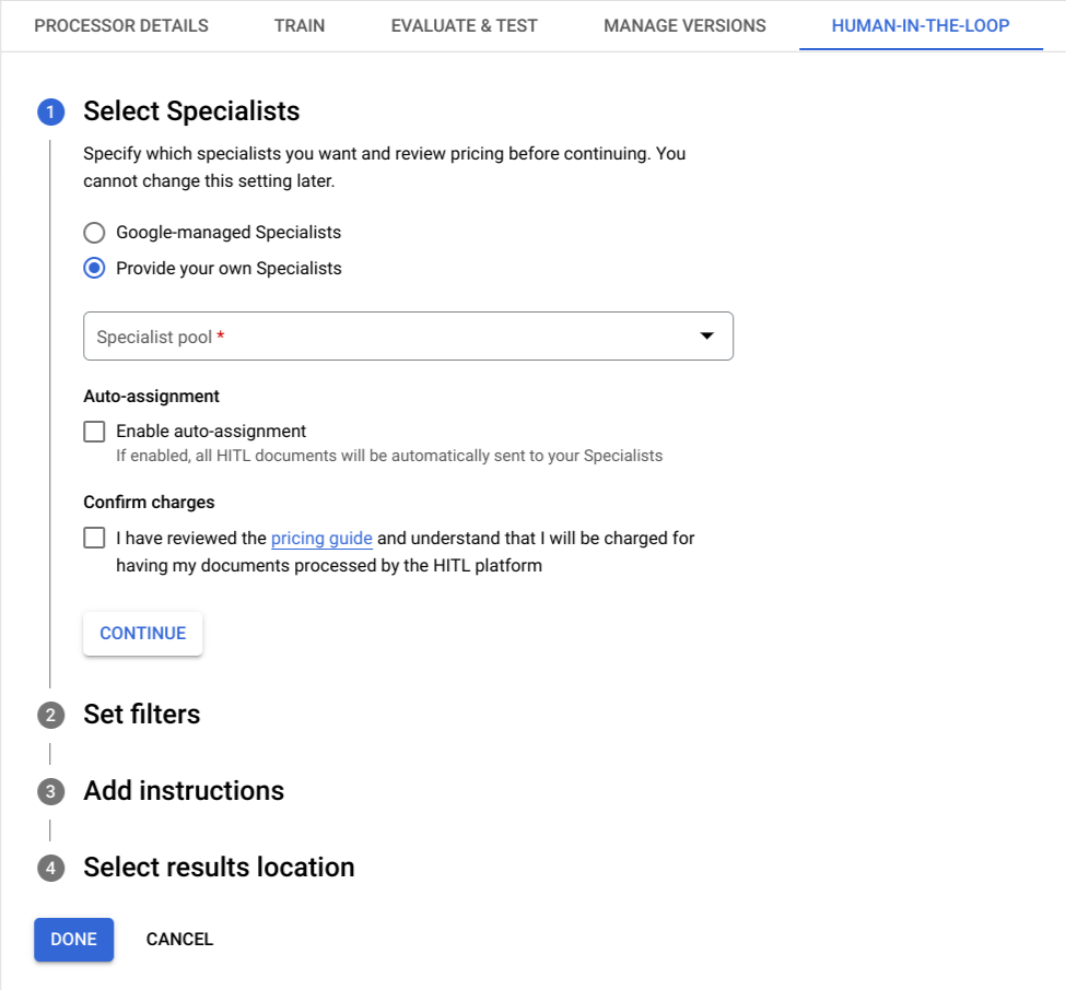 Configuración de HITL actualizada