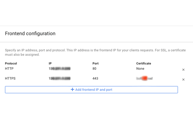 Configuração de front-end