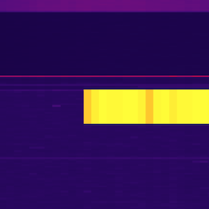 Heatmap showing a sudden increase