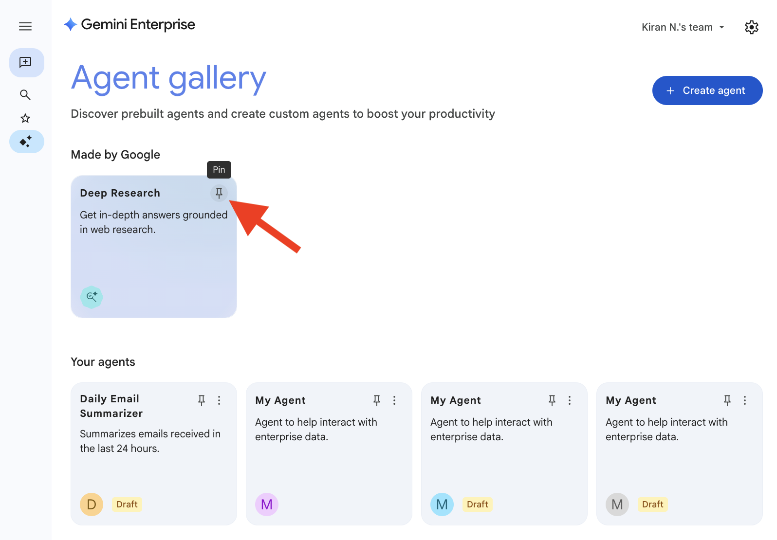 Häufig verwendete Kundenservicemitarbeiter anpinnen