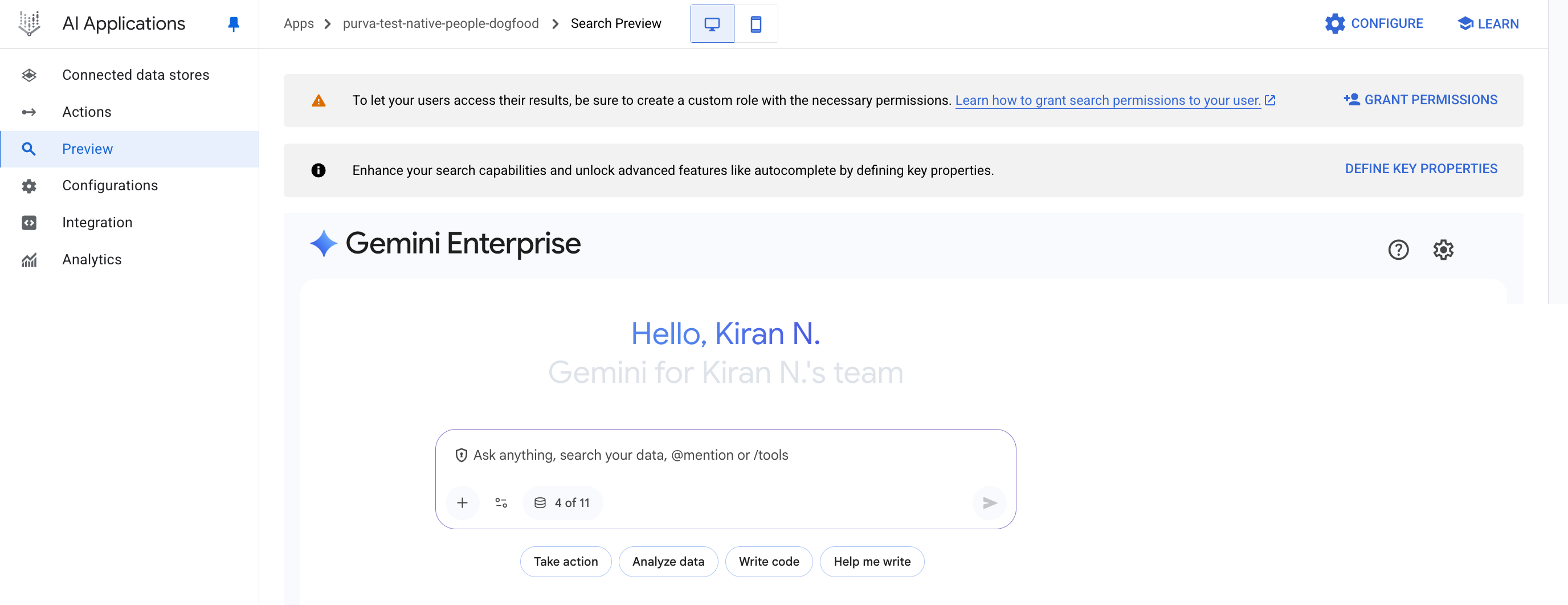 Sehen Sie sich die Suchergebnisse in der Vorschau an.