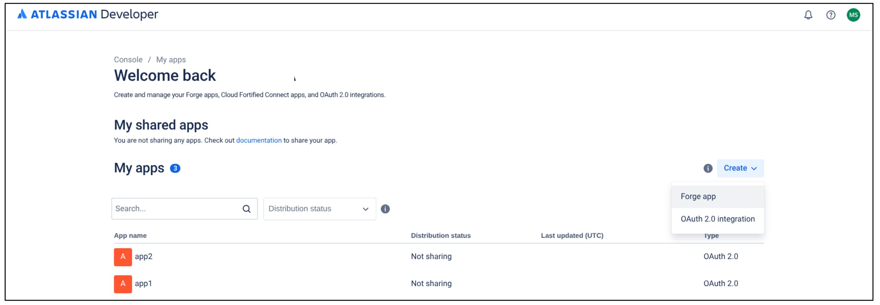 OAuth 2.0 통합 선택