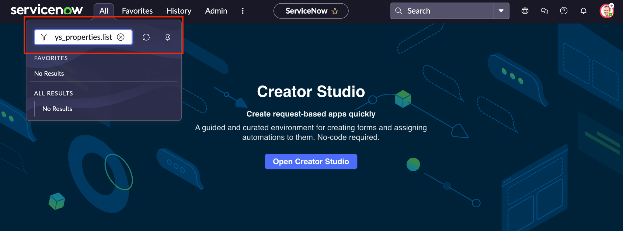 Individuare le proprietà di sistema in ServiceNow