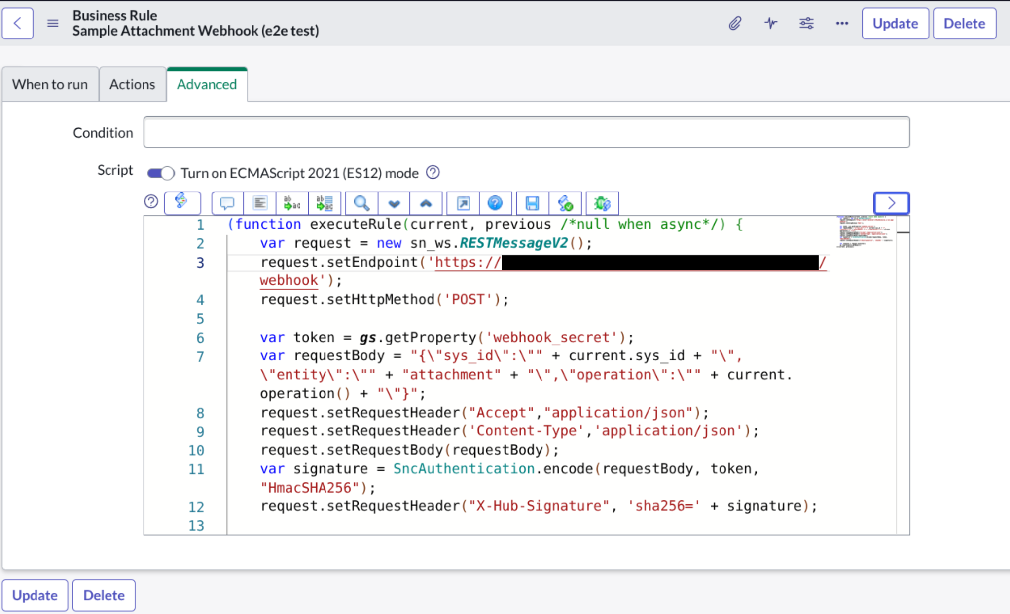 Saisissez le script fourni.