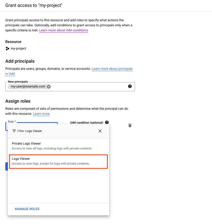 Quickstart Grant roles in the Google Cloud console IAM Documentation
