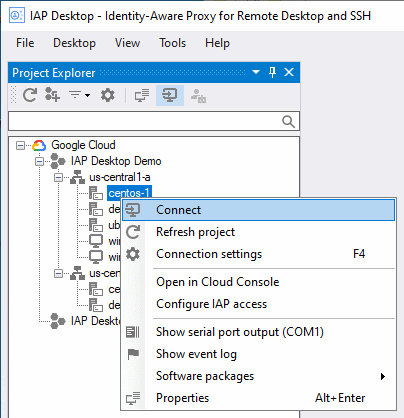 Como usar o IAP para encaminhamento de TCP