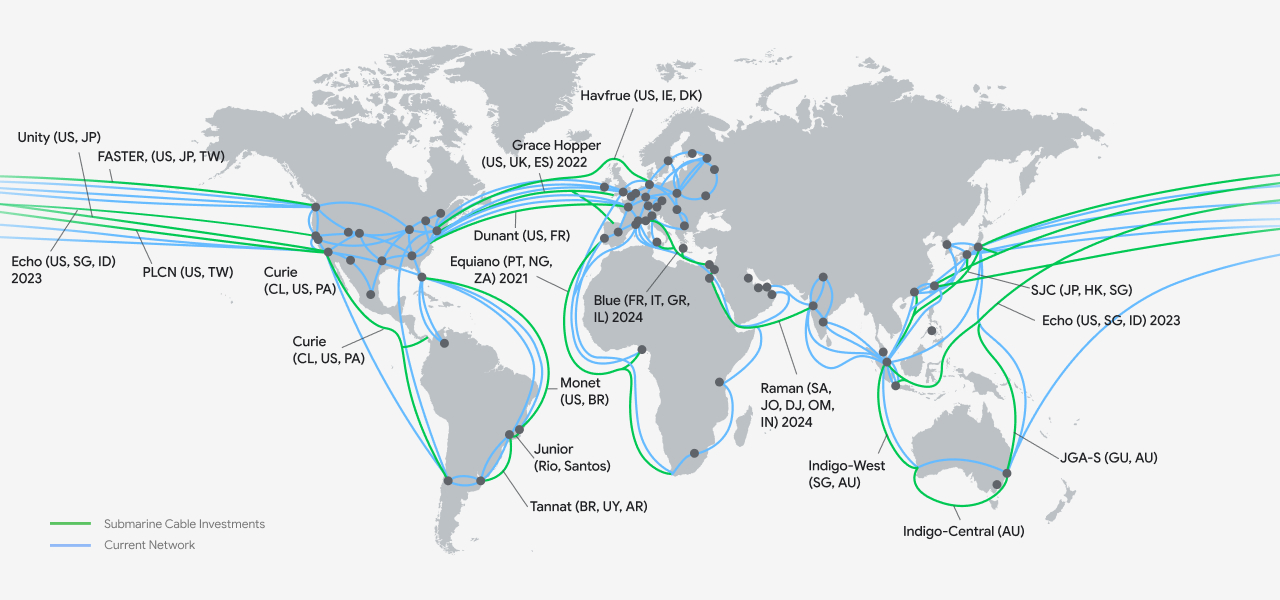 map with pins showing locations of regions and zones