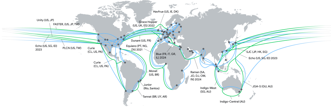mapa con pines en el que se muestran las ubicaciones de las regiones y las zonas