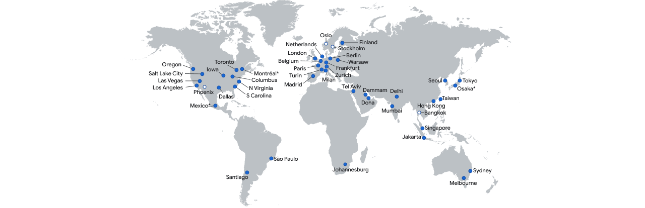 Regions map