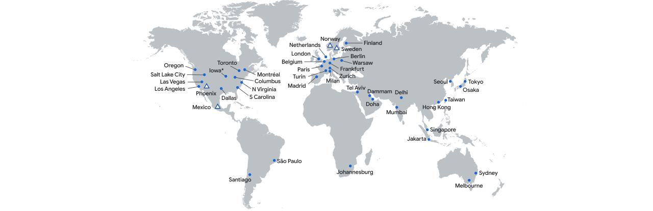 Carte des régions