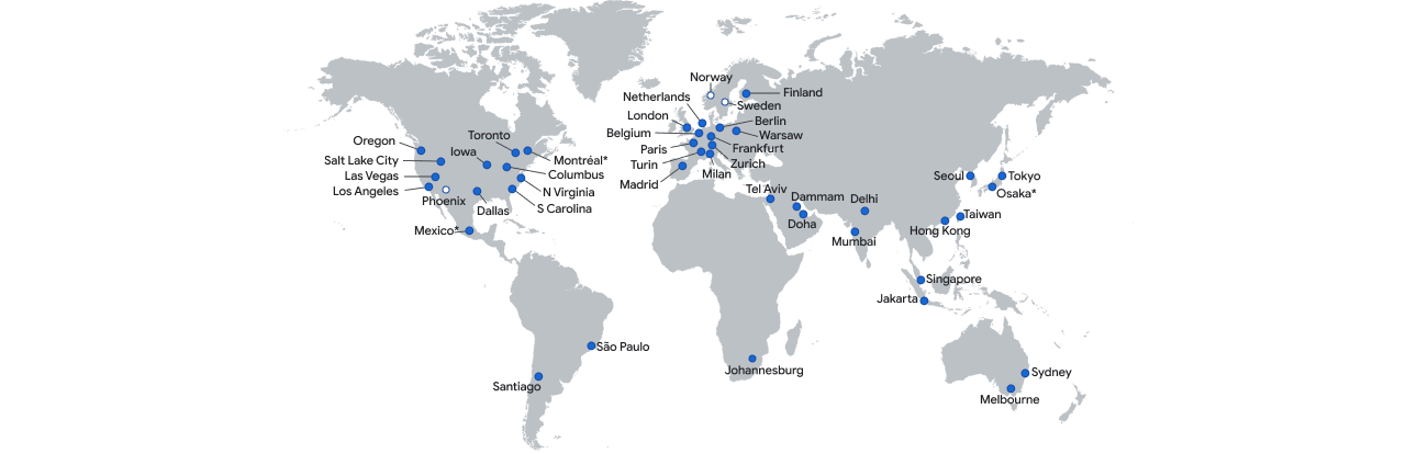 Mappa delle regioni