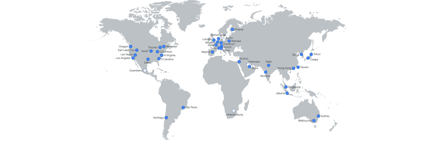 Mappa delle regioni