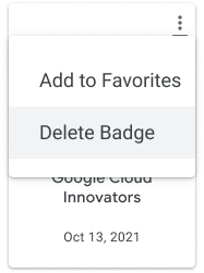 Innovators badge を削除