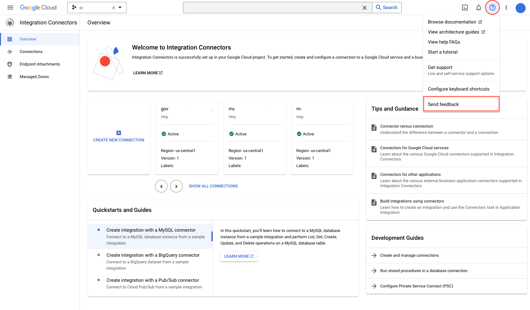 Bouton "Envoyer des commentaires"