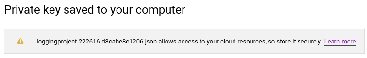 Clé privée enregistrée sur votre ordinateur.