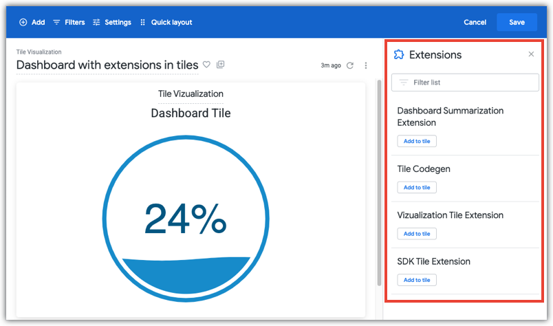 Concepteur de présentation de tableau de bord : composants de l'interface  utilisateur