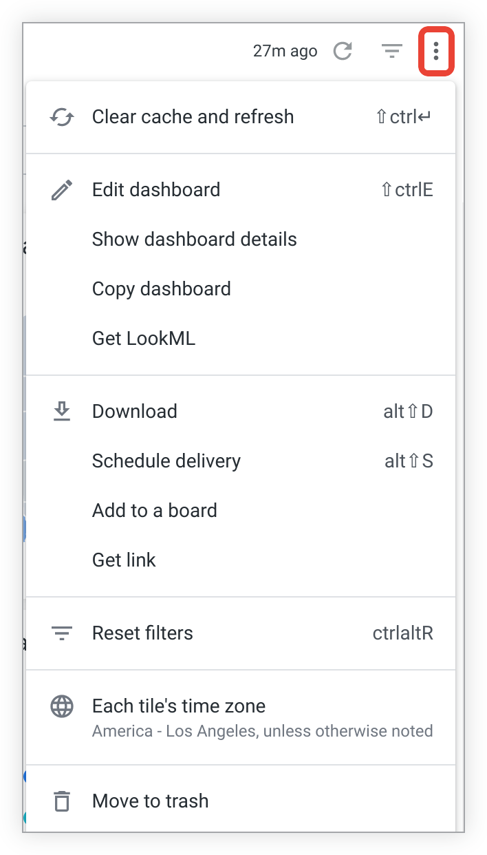 Viewing dashboards | Looker | Google Cloud