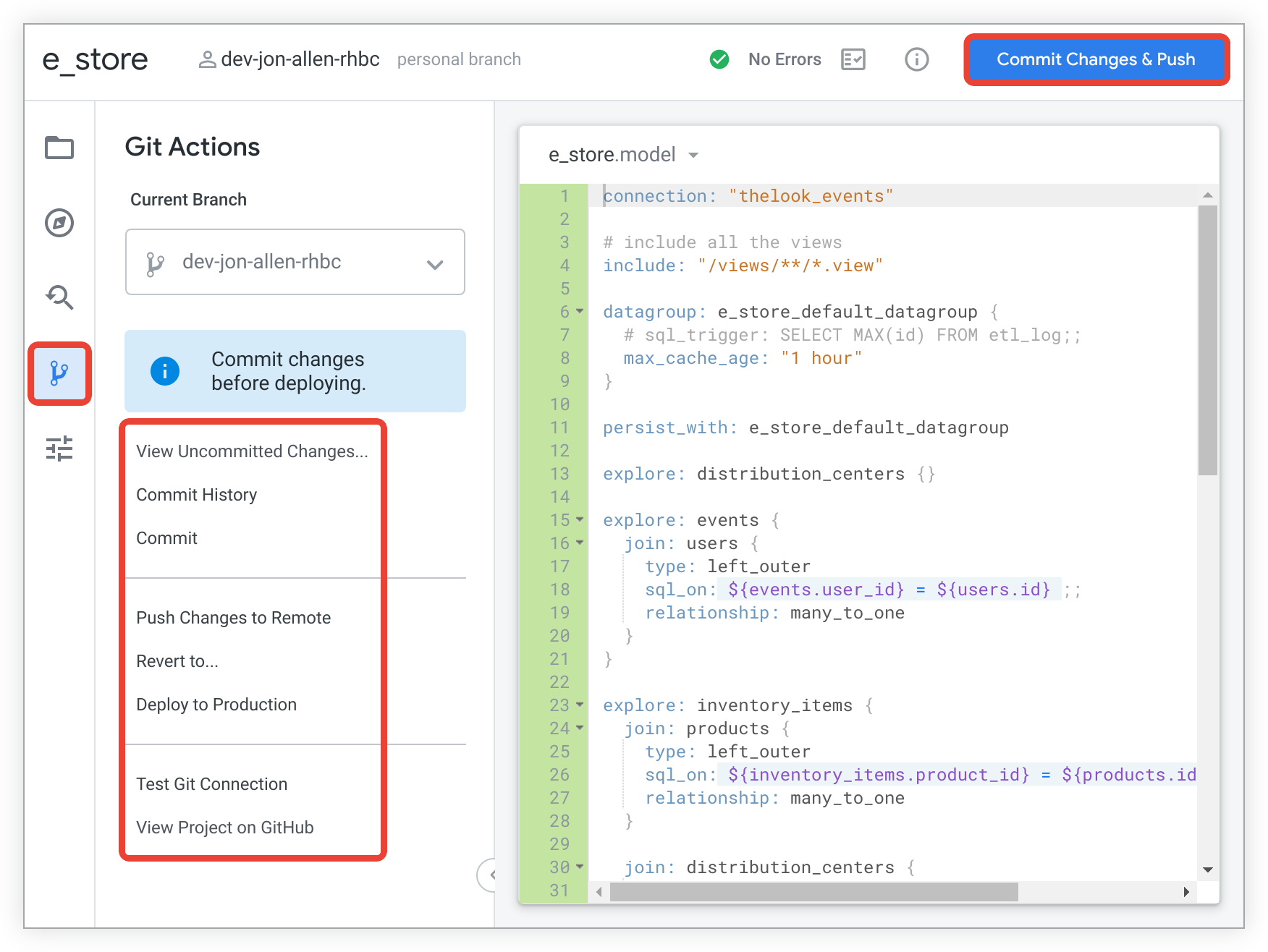 Git Command Reference Looker Google Cloud