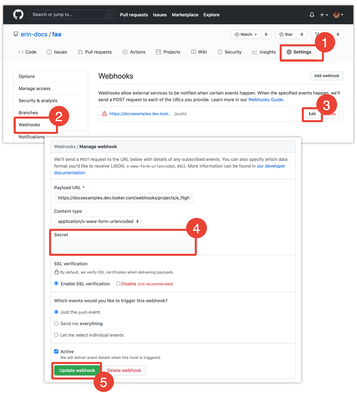 Configuring Importer Webhook