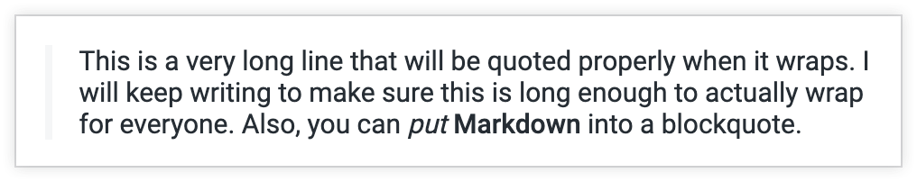 A text tile displaying a long blockquote.