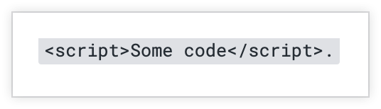 Eine Textkachel mit Code in Codeschriftart.