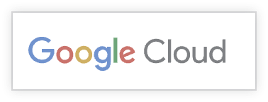 O logotipo do Google Cloud definido com 50% de largura.