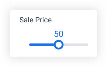 A slider appears as a horizontal numeric scale with a moveable end on the right side to customize the maximum value.