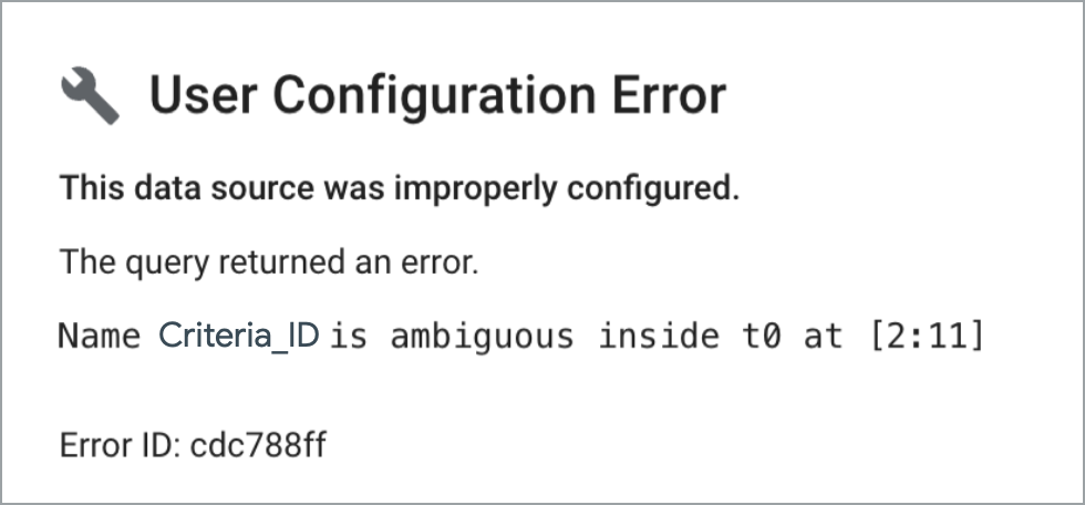 Texte du message d&#39;erreur : Erreur de configuration de l&#39;utilisateur