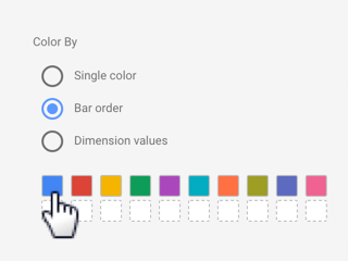 Un utilisateur attribue des couleurs aux barres d&#39;un graphique à barres en sélectionnant l&#39;option &quot;Ordre des barres&quot; dans la section &quot;Appliquer les couleurs par&quot; de l&#39;onglet &quot;Style&quot;.