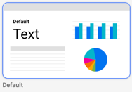 O tema predefinido apresenta texto preto e cores dos gráficos num fundo branco.