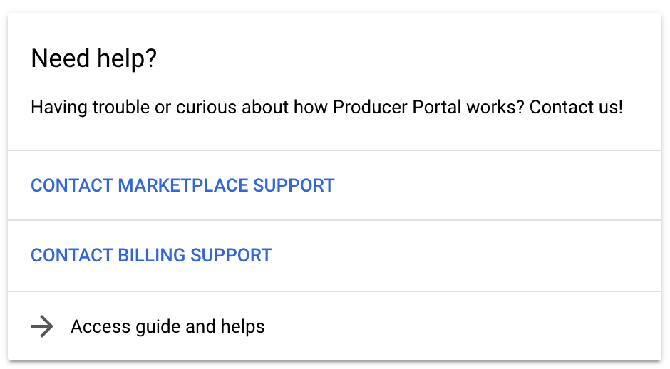 Producer Portal 總覽頁面說明面板